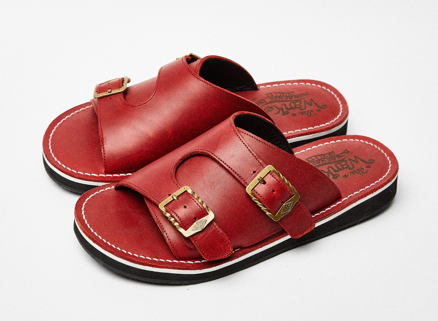 Oil-leather Double Strap [Red]